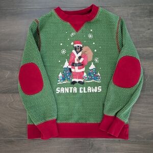 Hatley Green and Red 'Santa Claws' Kids Holiday Sweater